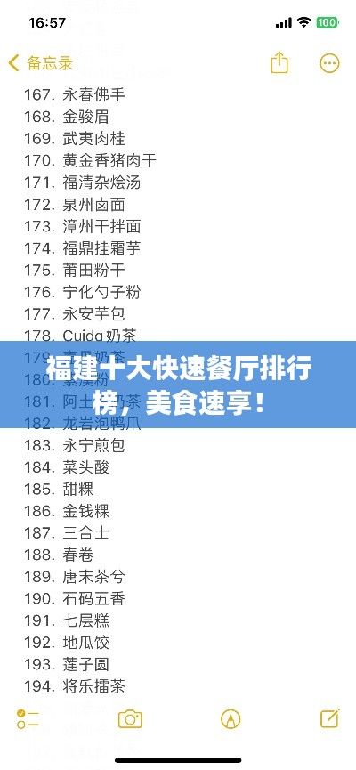 福建十大快速餐厅排行榜,美食速享!