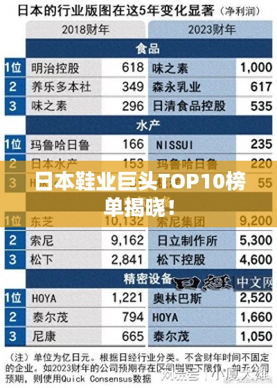 日本鞋业巨头TOP10榜单揭晓!